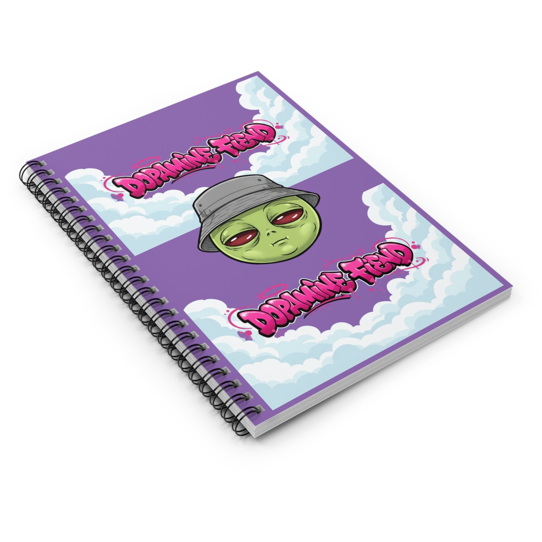 Dopamine Fiend Alien Spiral Notebook