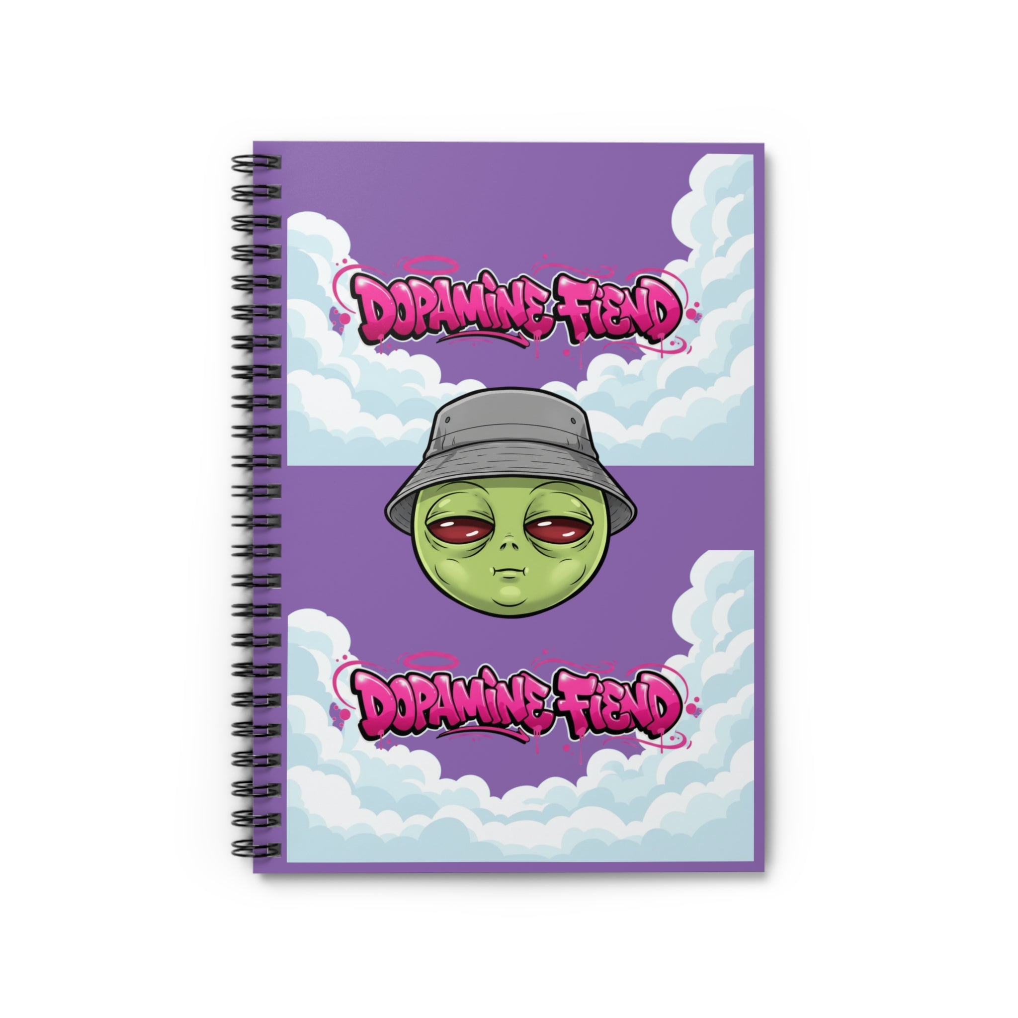 Dopamine Fiend Alien Spiral Notebook