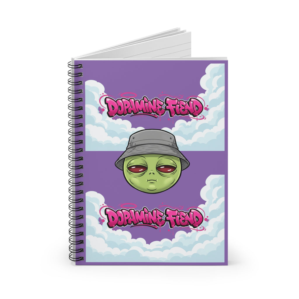 Dopamine Fiend Alien Spiral Notebook